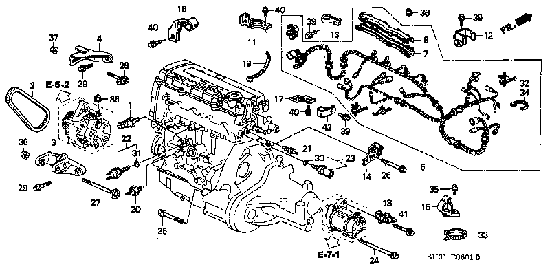 Engine Sub Cord Alternator Bracket